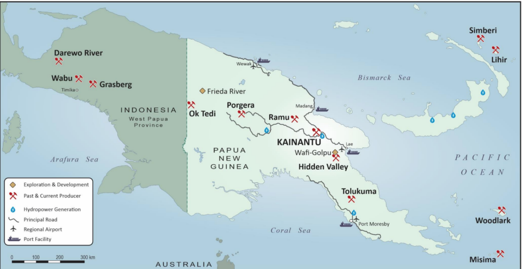 K92 Mining Stock - Property Map