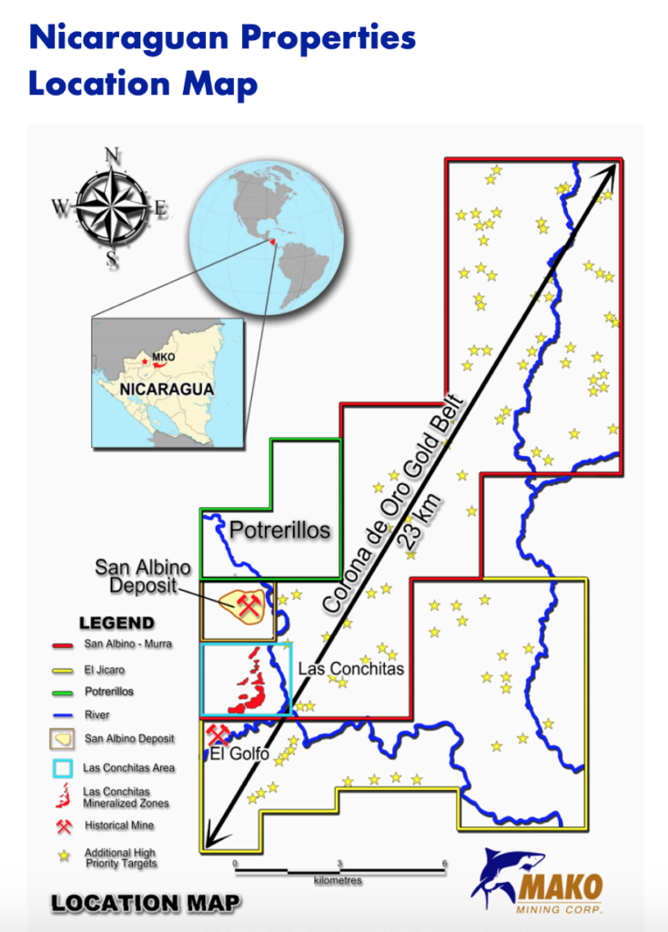 Mako Mining - Property Map