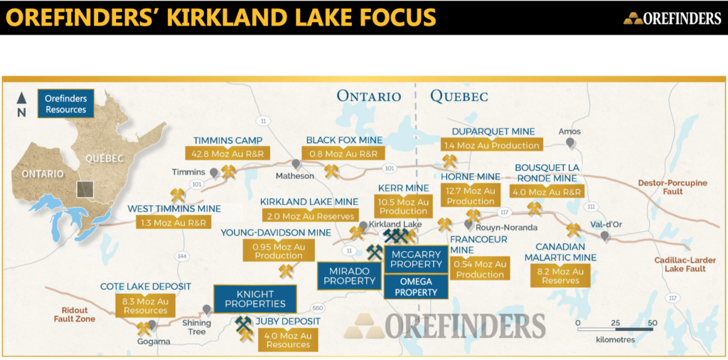 Orefinders Resources - Property Map