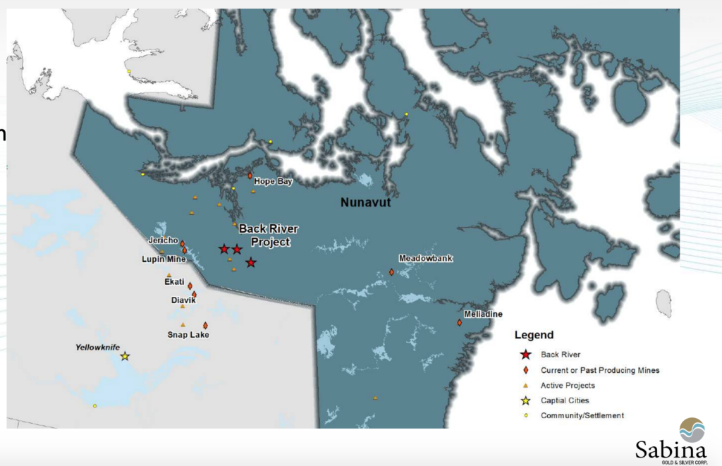 Sabina Gold - Property Map