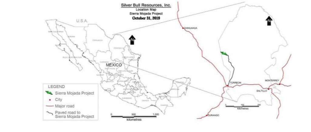 Silver Bull Resources - Property Map